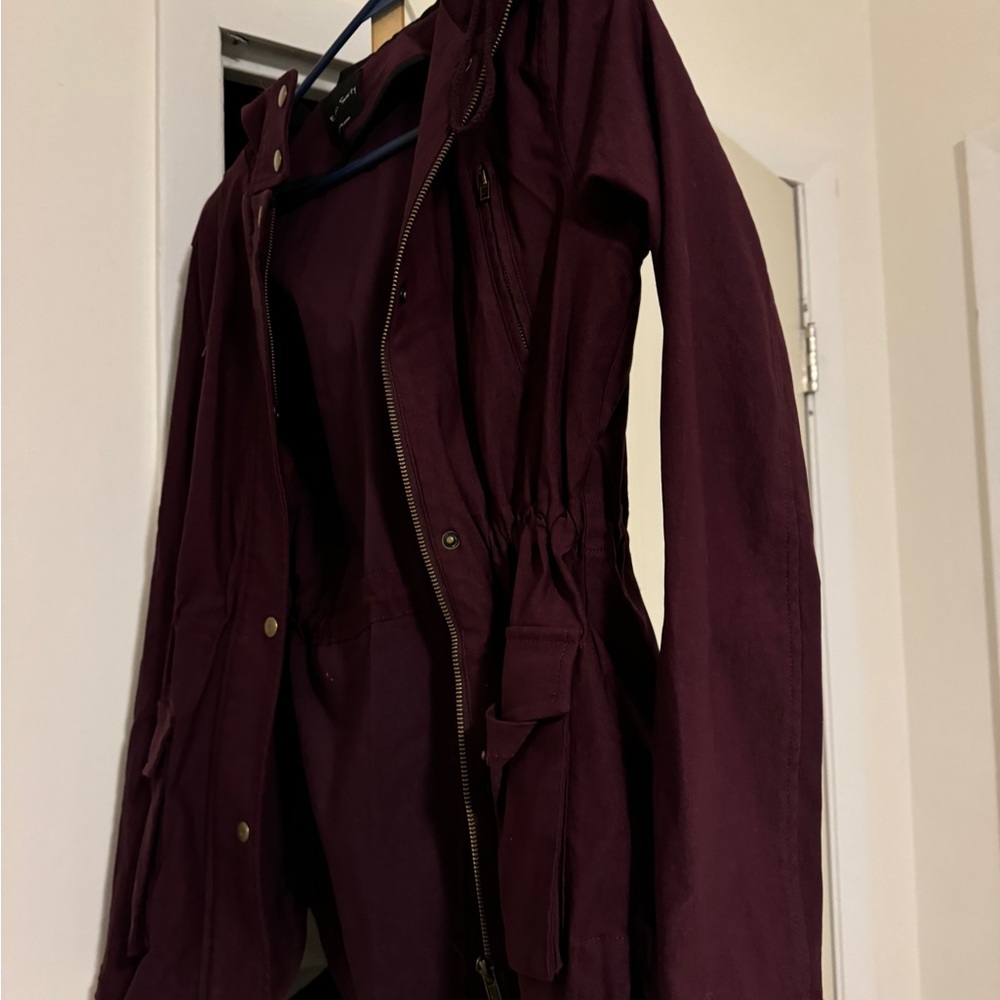 Dark purple fall jacket